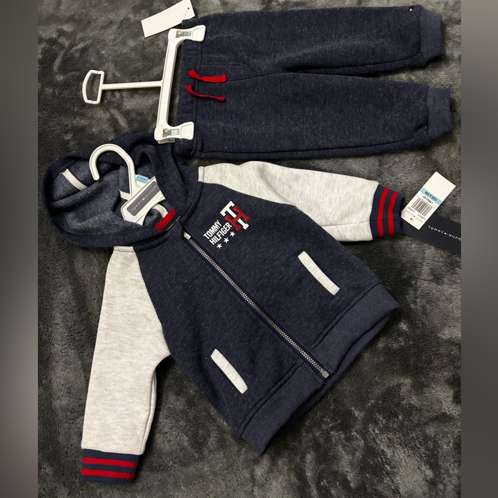 Tommy Hilfiger Navy and Gray Baby Set